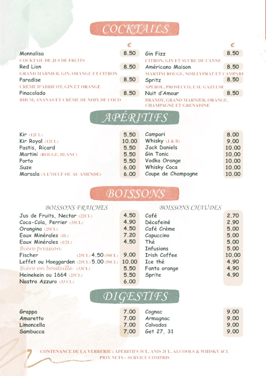 Menu Bistrot Da Vinci-2